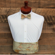 World Map Cummerbund and Tie